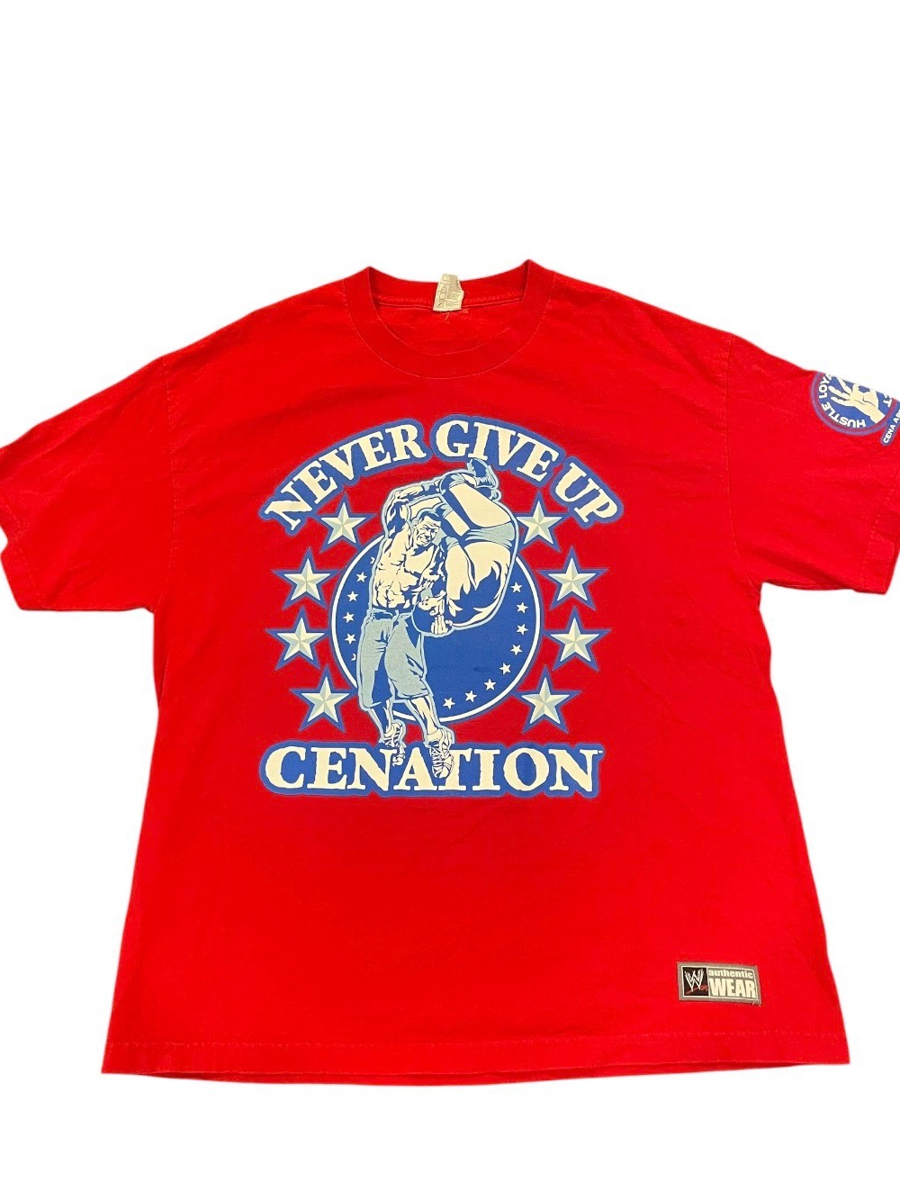 Vintage 2011 Authentic WWE John Cena "Cenation / Never Give Up" Graphic T-Shirt